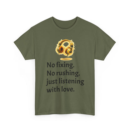 Listening With Love — Retro Headphone Glow Unisex Tee