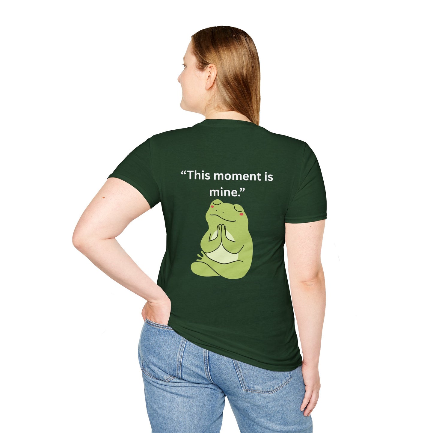 "This Moment Is Mine" — Unisex Softstyle Tee (White Print)