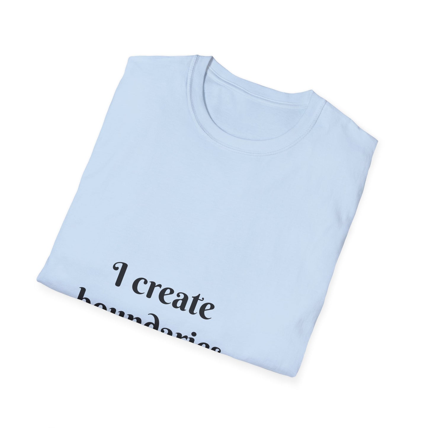 "I Create Boundaries That Protect My Peace" — Unisex Softstyle T‑Shirt