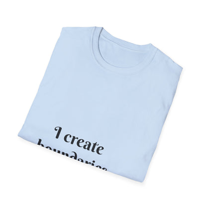"I Create Boundaries That Protect My Peace" — Unisex Softstyle T‑Shirt