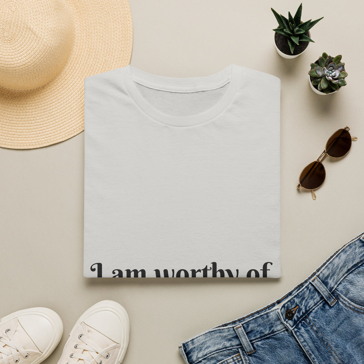"I Am Worthy of Every Good Thing Coming My Way" — Unisex Softstyle T‑Shirt