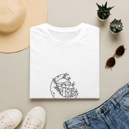 "Where the Moon Grows Wild Things" — Unisex Softstyle Tee (Black Print)