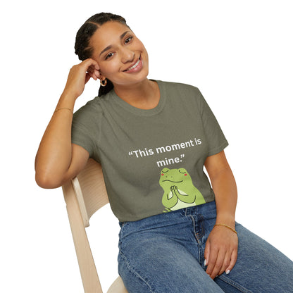 "This Moment Is Mine" — Unisex Softstyle Tee (White Print)
