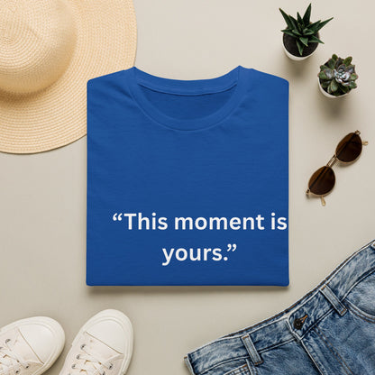 "This Moment Is Yours" — Peace & Heart Unisex Softstyle Tee (White Print)