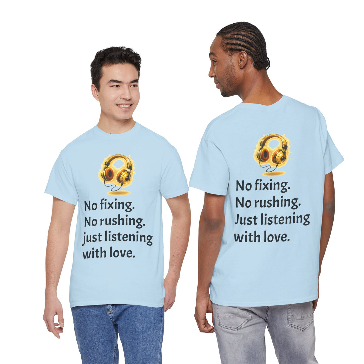 Listening With Love — Retro Headphone Glow Unisex Tee