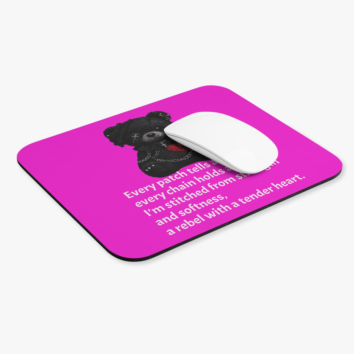Built from Broken pieces— A Mouse Pad for Gentle Strength Pink