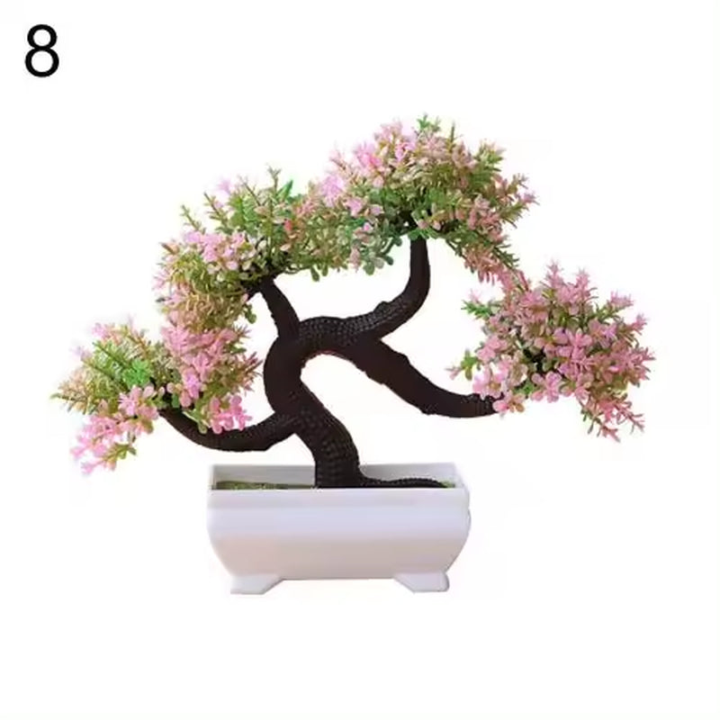 Artificial Pine Bonsai Tree in Small Pot for Home and Hotel Garden Decoration