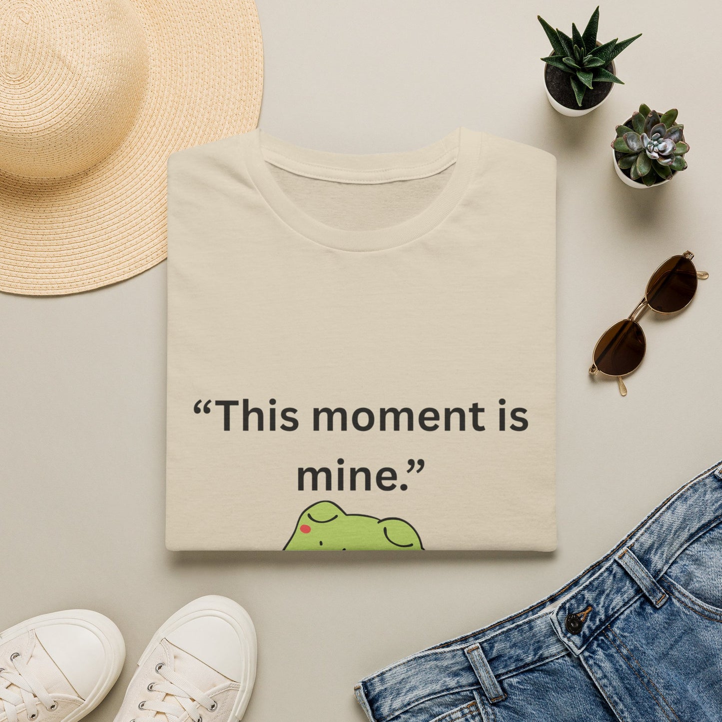 "This Moment Is Mine" — Unisex Softstyle Tee (Black Print)