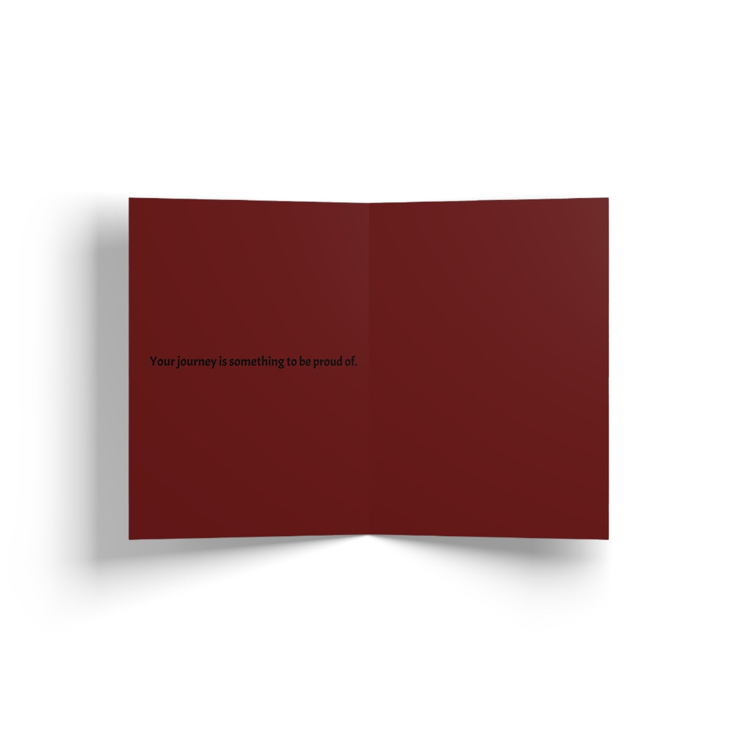 "Made It. Earned It. Celebrating It." — Maroon Greeting Card
