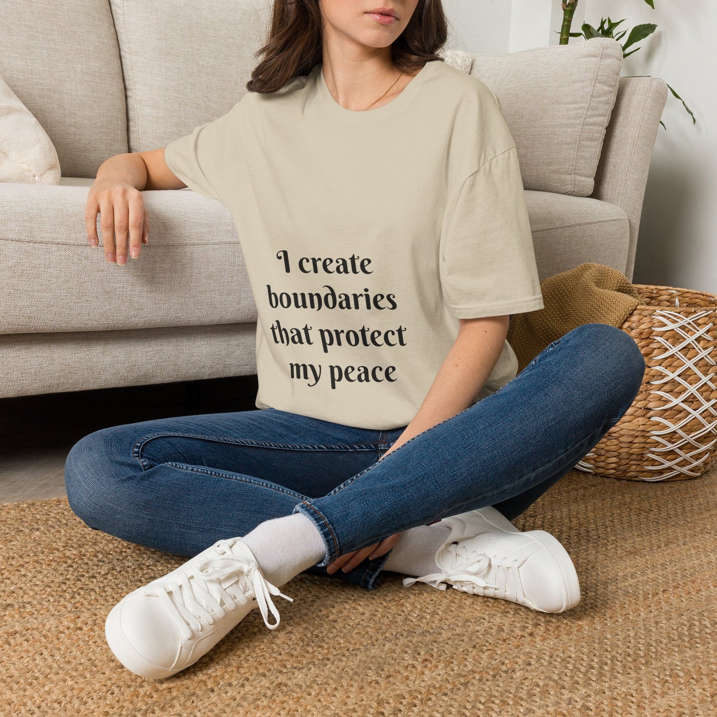 "I Create Boundaries That Protect My Peace" — Unisex Softstyle T‑Shirt
