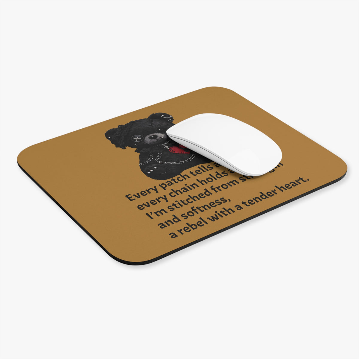 Built from Broken pieces— A Mouse Pad for Gentle Strength Brown