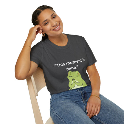 "This Moment Is Mine" — Unisex Softstyle Tee (White Print)