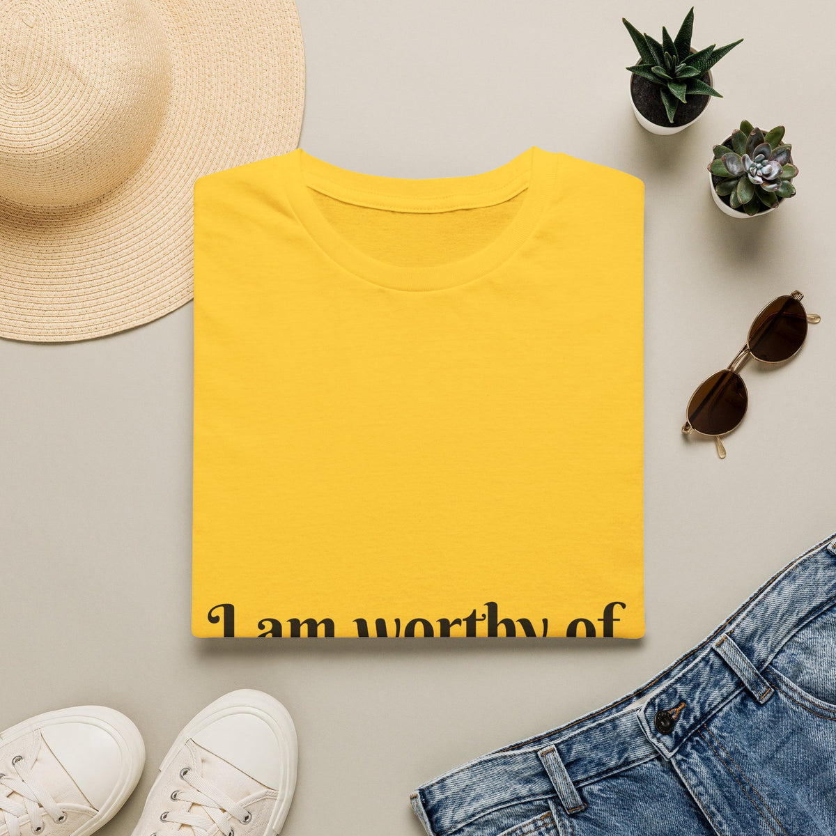 "I Am Worthy of Every Good Thing Coming My Way" — Unisex Softstyle T‑Shirt