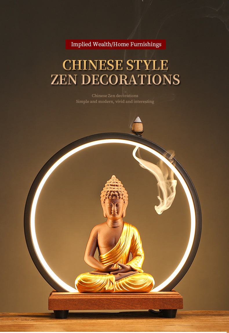 Zen-Inspired Ceramic Lantern Ring - Decorative Reflux Incense Burner