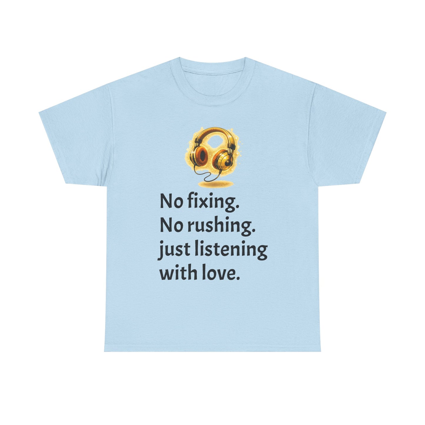 Listening With Love — Retro Headphone Glow Unisex Tee