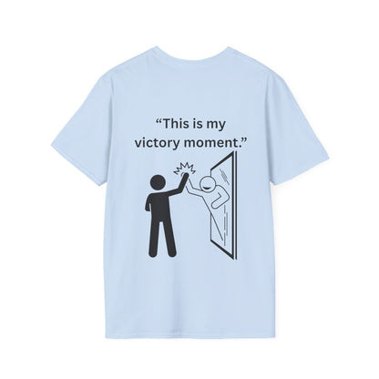 "This Is My Victory Moment" — Inspirational Unisex Tee (Black Print)
