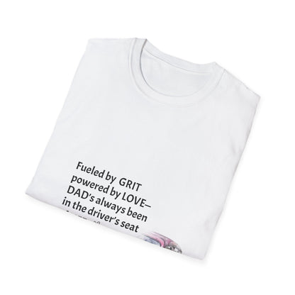 Fueled by Grit, Powered by Love – Vintage Car Dad T-Shirt for Father’s Day & Classic Car Lovers