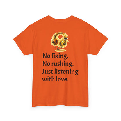 Listening With Love — Retro Headphone Glow Unisex Tee