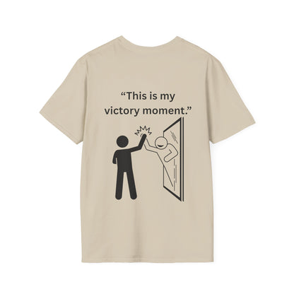 "This Is My Victory Moment" — Inspirational Unisex Tee (Black Print)