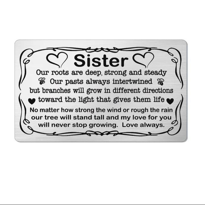 Stainless Steel Wallet Card Postcard Family to MY GRANDSON GRANDDAUGHTER Friend SISTER Niece Aunt Couple Christmas Gift Trendy