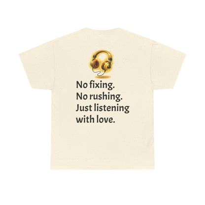 Listening With Love — Retro Headphone Glow Unisex Tee