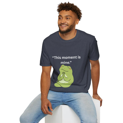 "This Moment Is Mine" — Unisex Softstyle Tee (White Print)