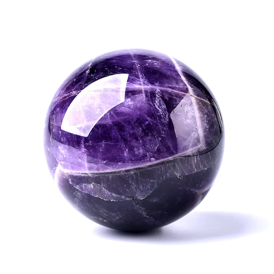 Natural Crystal Ball Fantasy Amethyst Crystal Ball Decoration Polished Home Decoration Exquisite Crafts Gifts Souvenirs Collecti