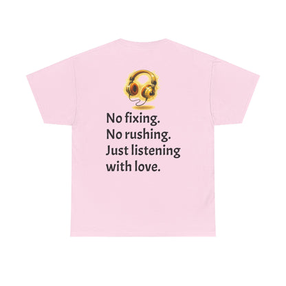 Listening With Love — Retro Headphone Glow Unisex Tee