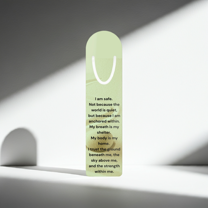 I Am Safe Inspirational Bookmark – Mindful Reading Gift for Book Lovers & Teachers