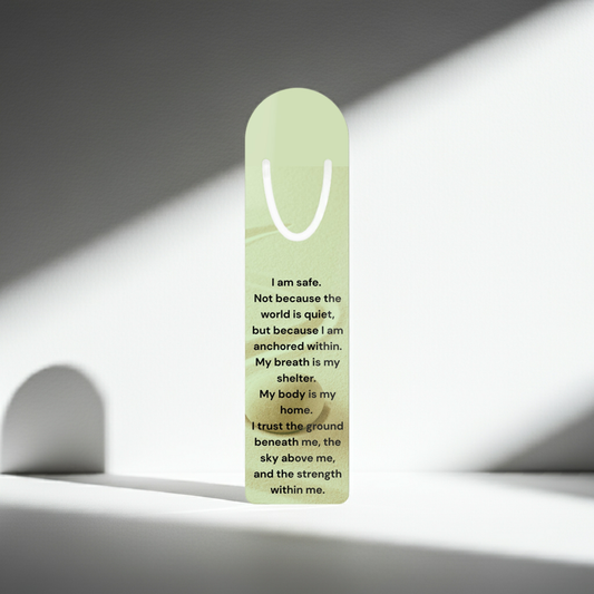 I Am Safe Inspirational Bookmark – Mindful Reading Gift for Book Lovers & Teachers