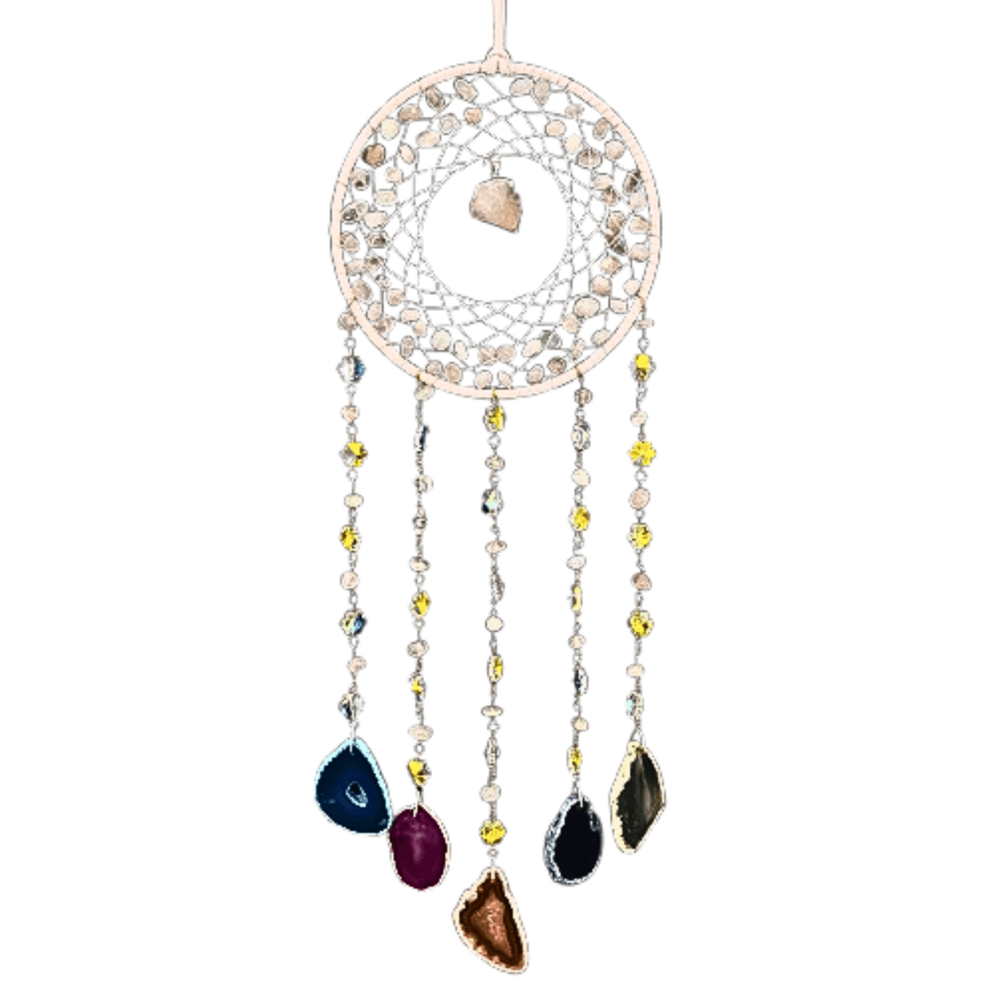 7 Chakra Gemstone Agate - Tree of Life Dream Catchers Wall Hanging Decor
