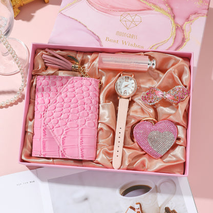Luxury Ladies Watch Gift Set Quartz Timepiece