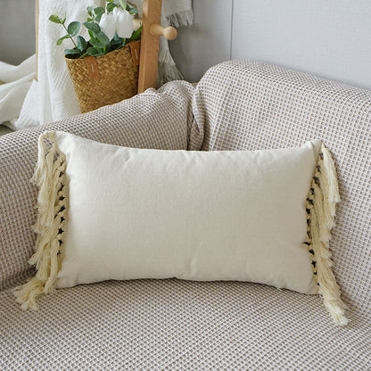 Boho Tufted Tassel Pillowcase Cushion Cover – Ethnic Canvas Decorative Throw Pillow