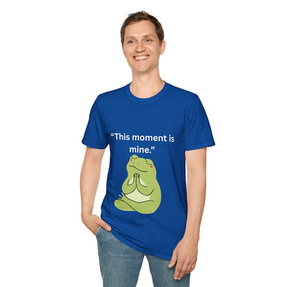 "This Moment Is Mine" — Unisex Softstyle Tee (White Print)