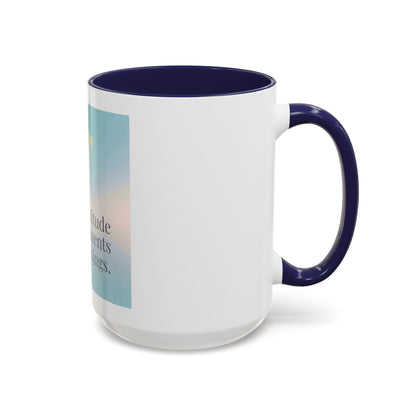 Gratitude Coffee Mug 15oz – Inspirational Accent Mug for Morning Rituals & Positive Energy