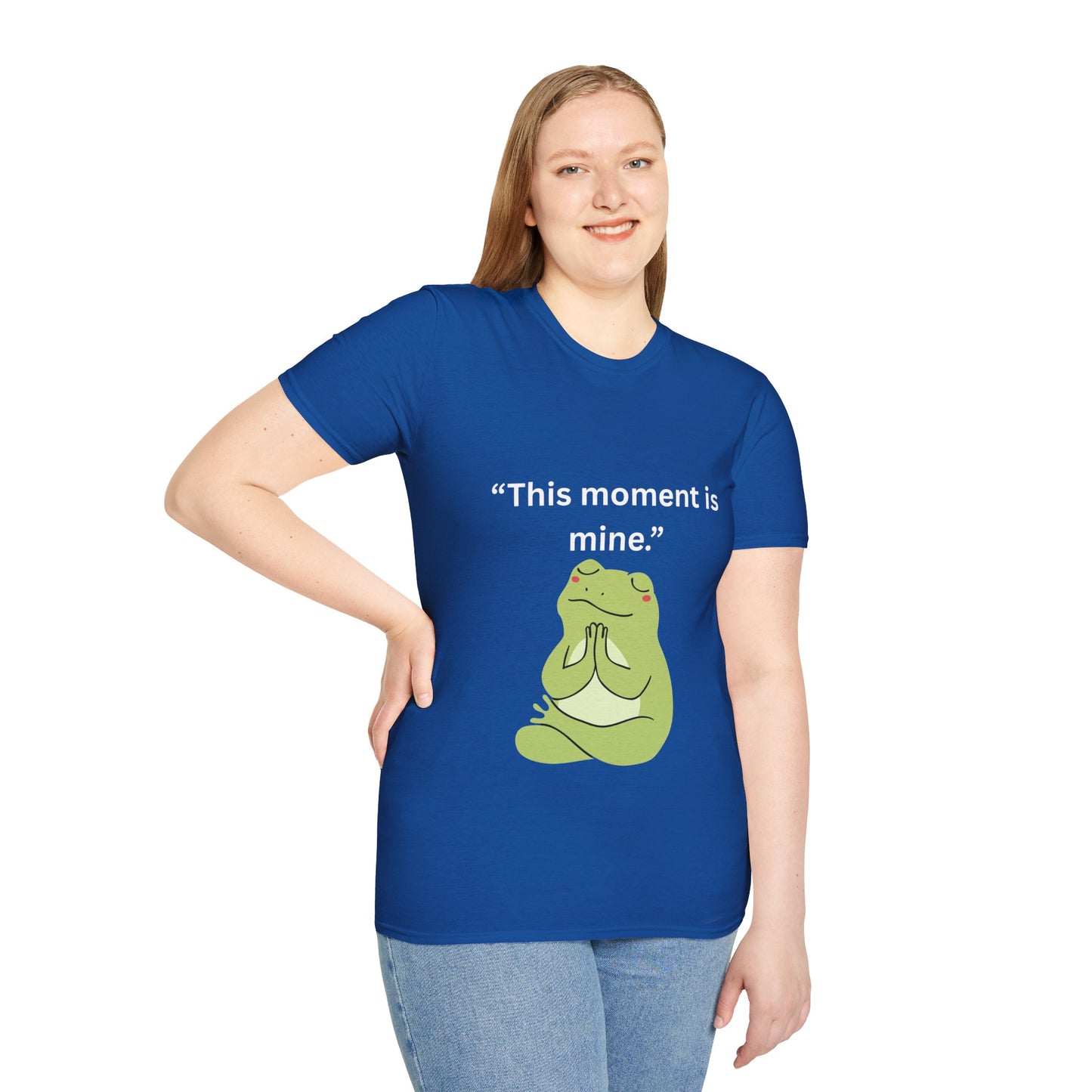 "This Moment Is Mine" — Unisex Softstyle Tee (White Print)