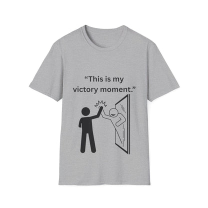 "This Is My Victory Moment" — Inspirational Unisex Tee (Black Print)