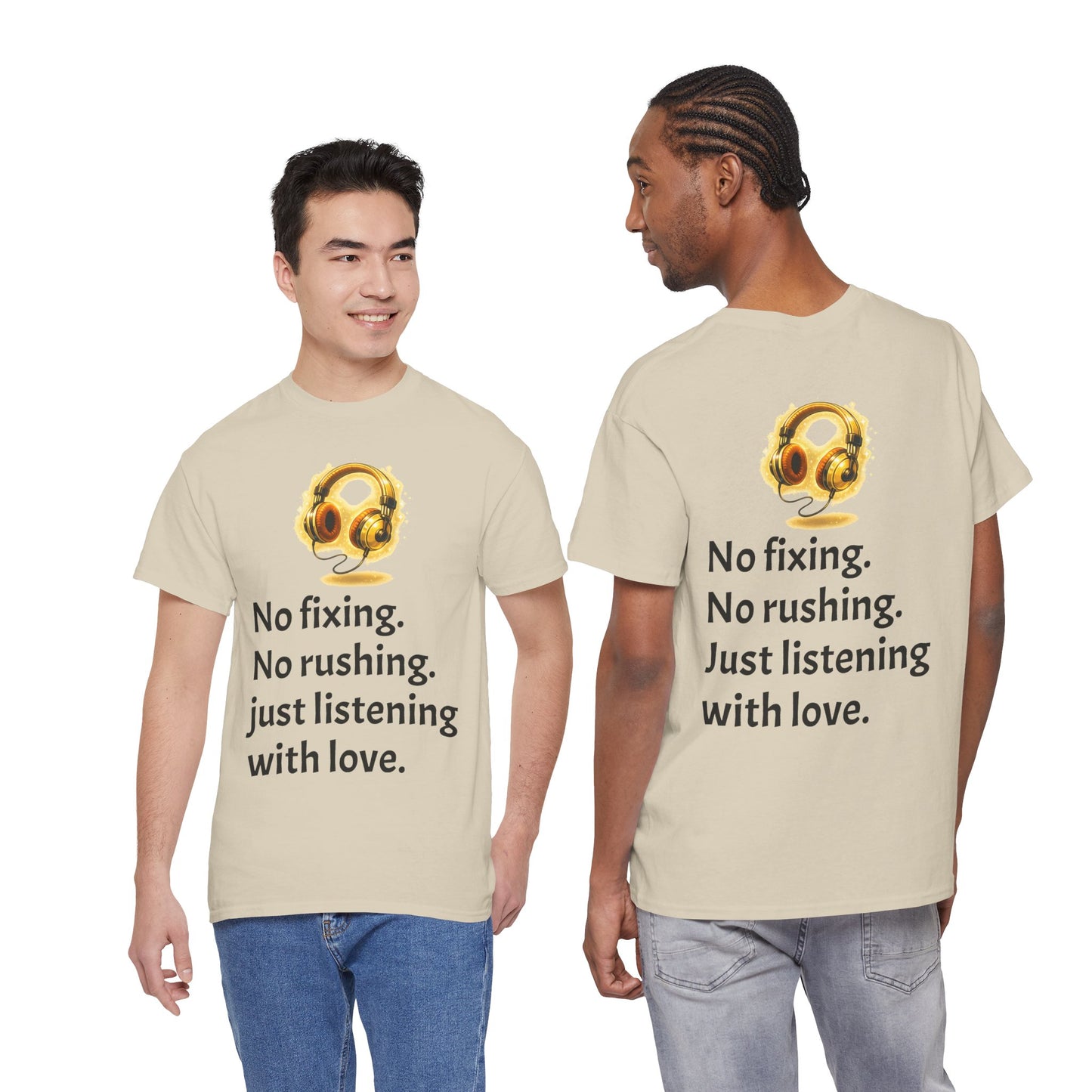 Listening With Love — Retro Headphone Glow Unisex Tee