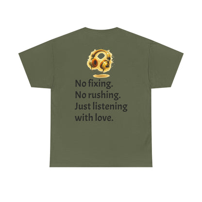 Listening With Love — Retro Headphone Glow Unisex Tee
