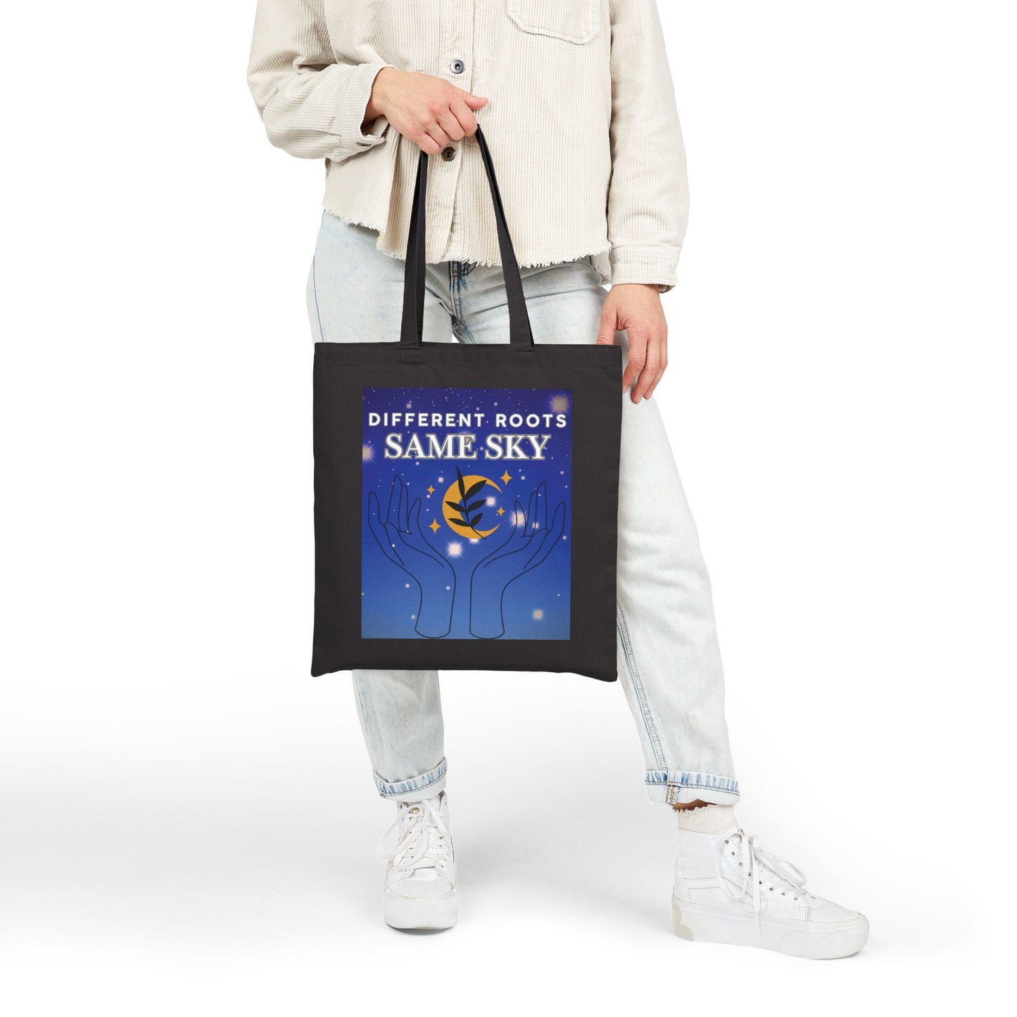 "Different Roots, Same Sky" Unity Canvas Tote Bag