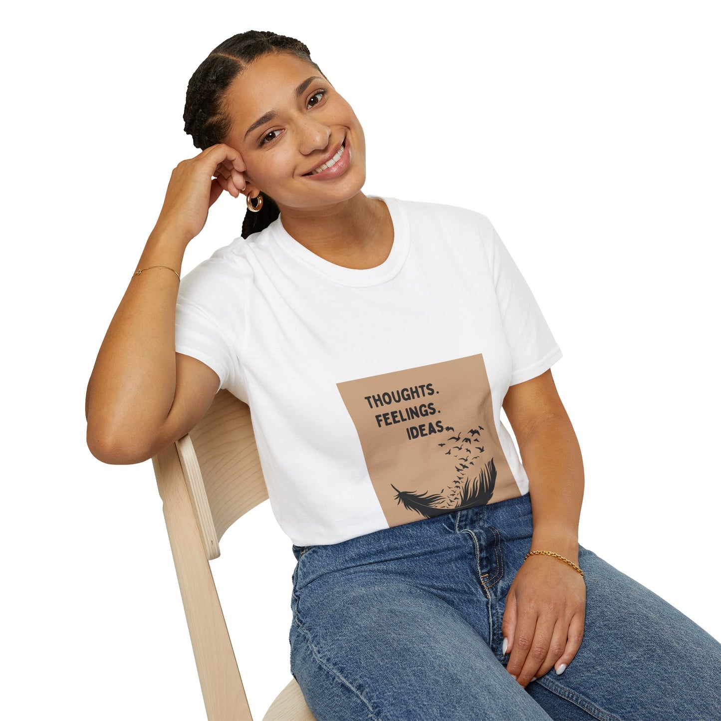 Thoughts. Feelings. Ideas. — Unisex Softstyle T‑Shirt