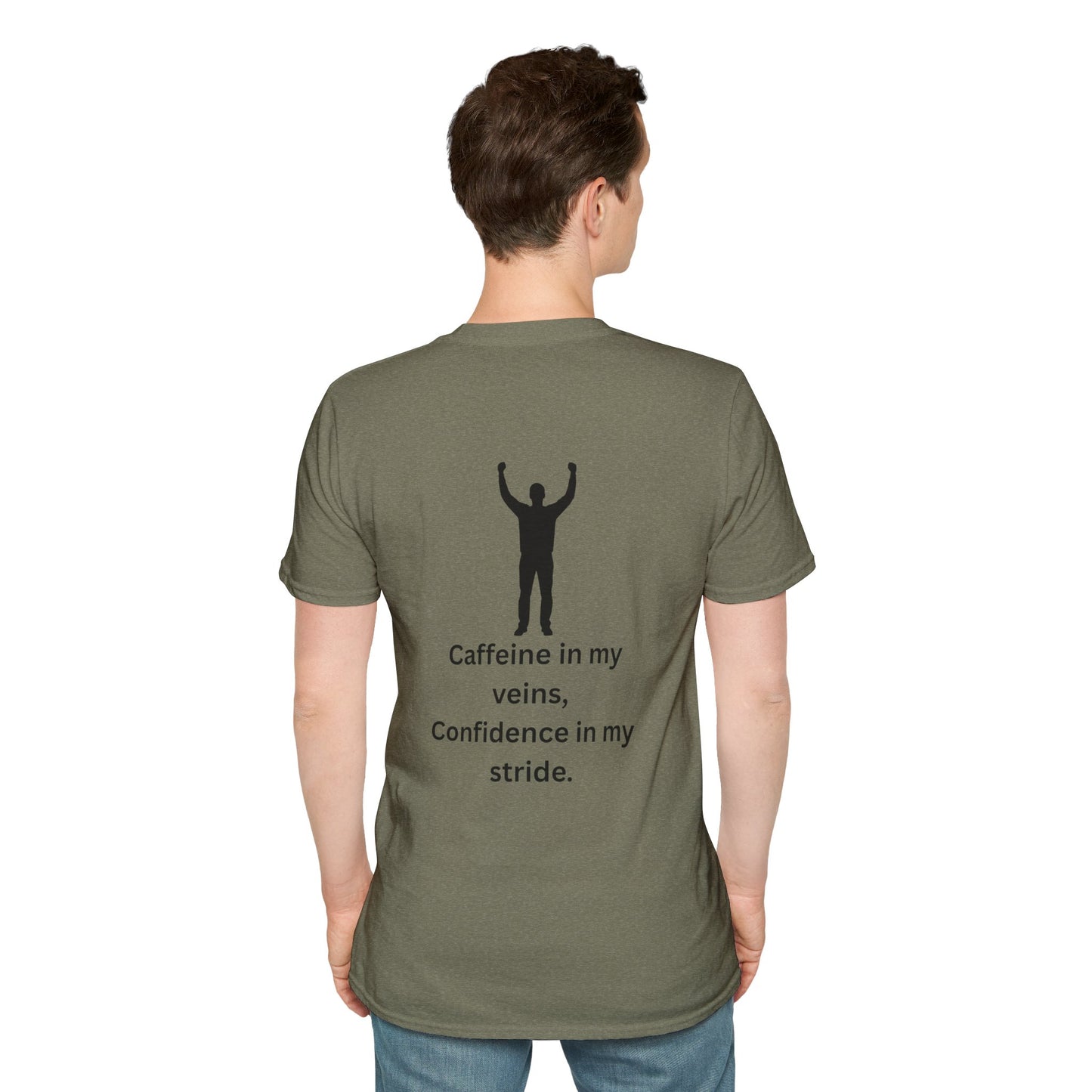 “Caffeine In My Veins, Confidence In My Stride” Tee Shirt
