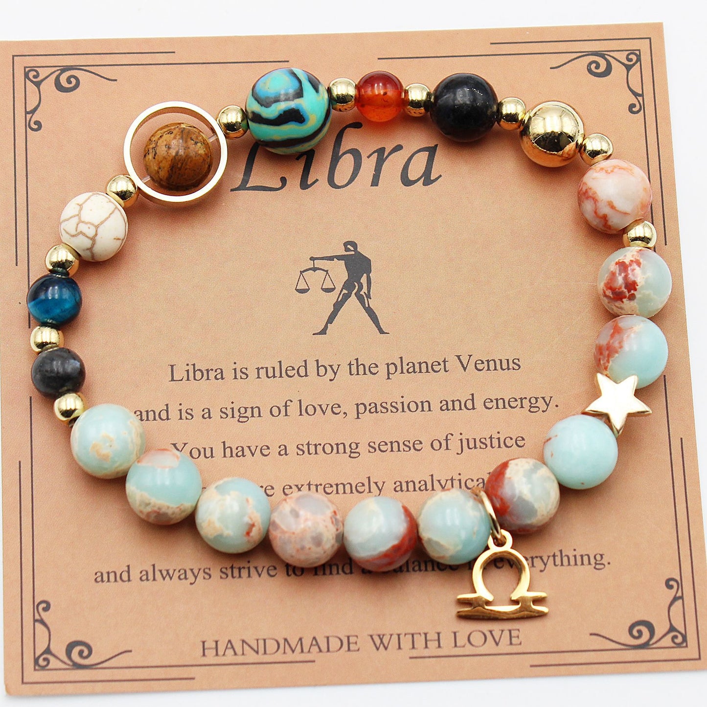 Twelve Constellations Zodiac Bracelets – Handmade Astrology Crystal Jewelry