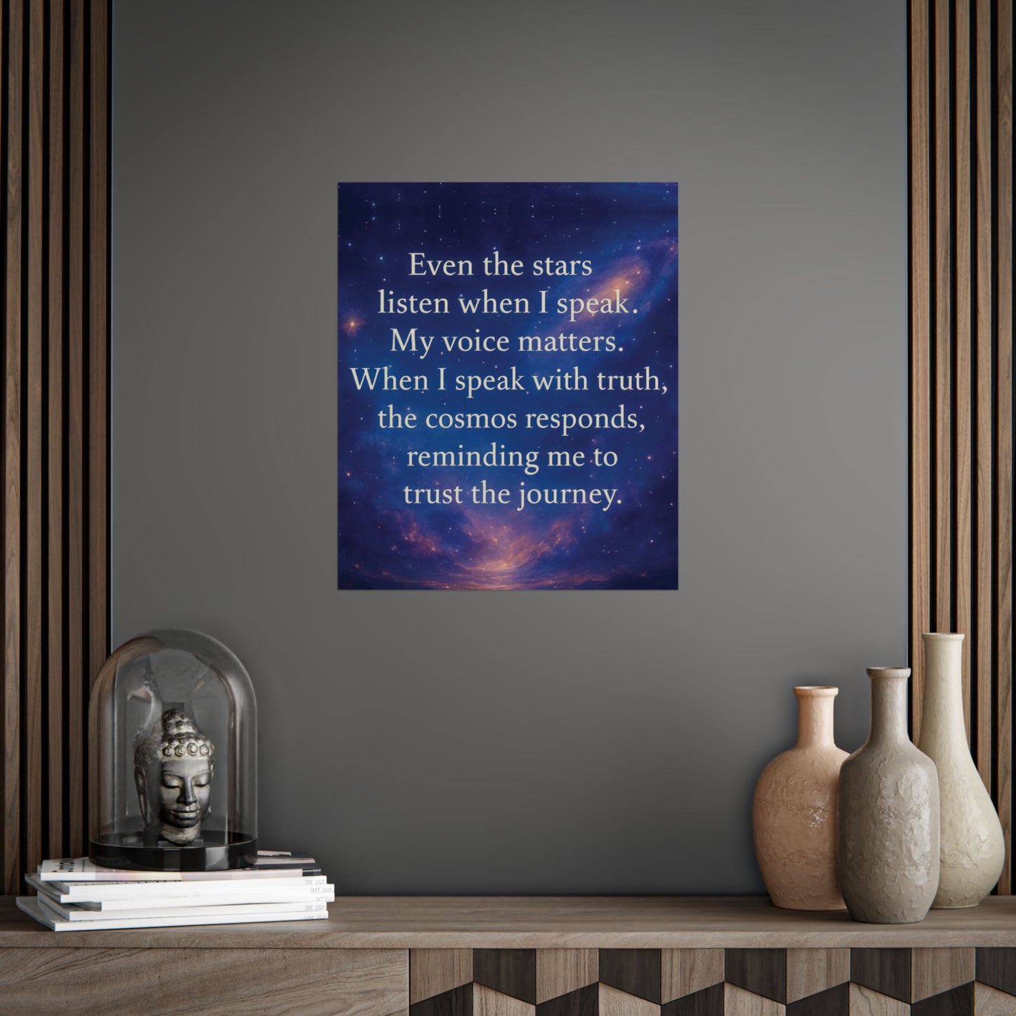 Trust the Journey — Cosmic Affirmation Art Print