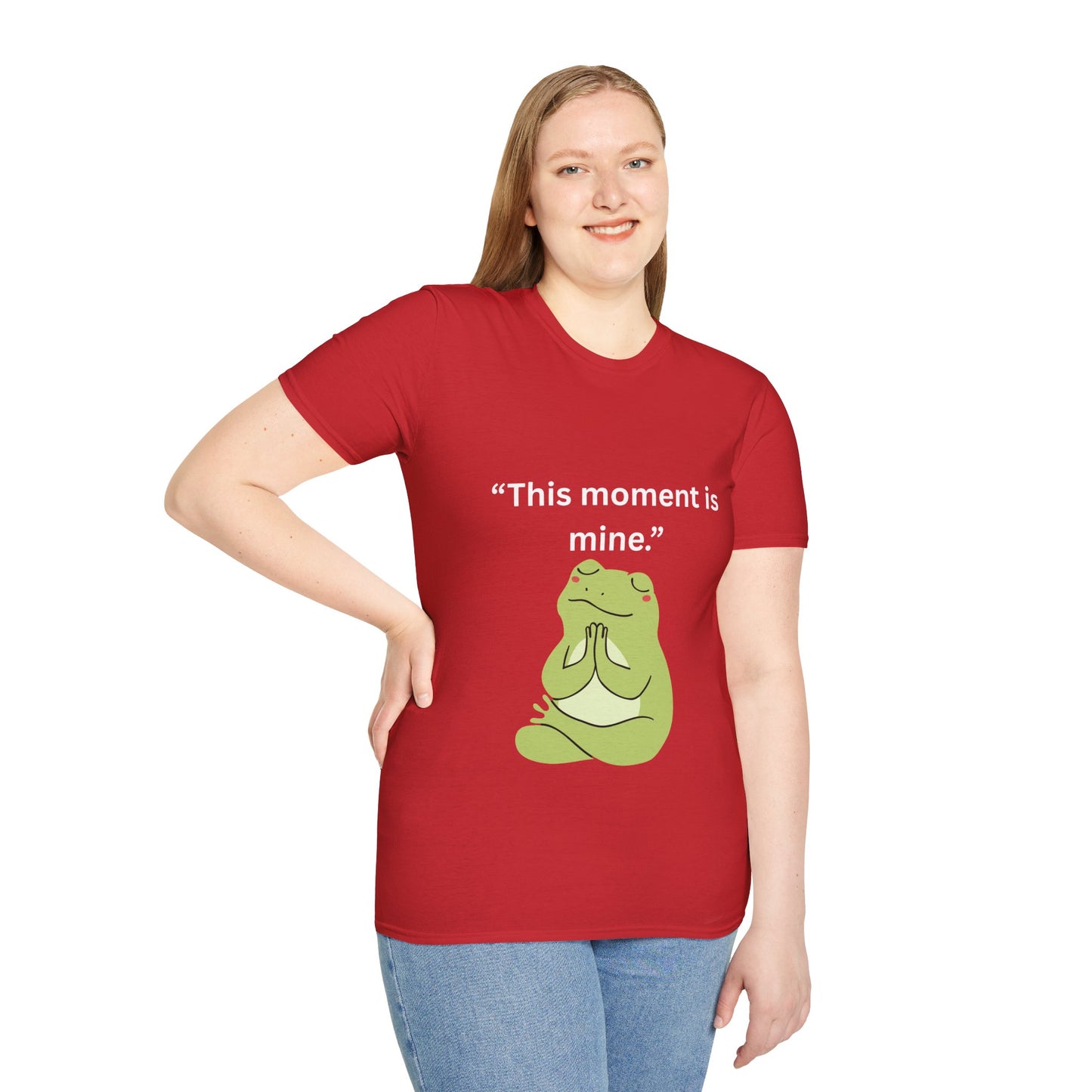 "This Moment Is Mine" — Unisex Softstyle Tee (White Print)