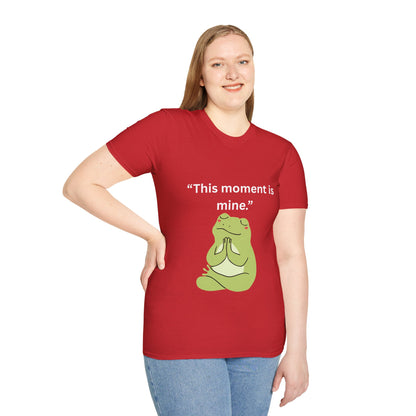 "This Moment Is Mine" — Unisex Softstyle Tee (White Print)
