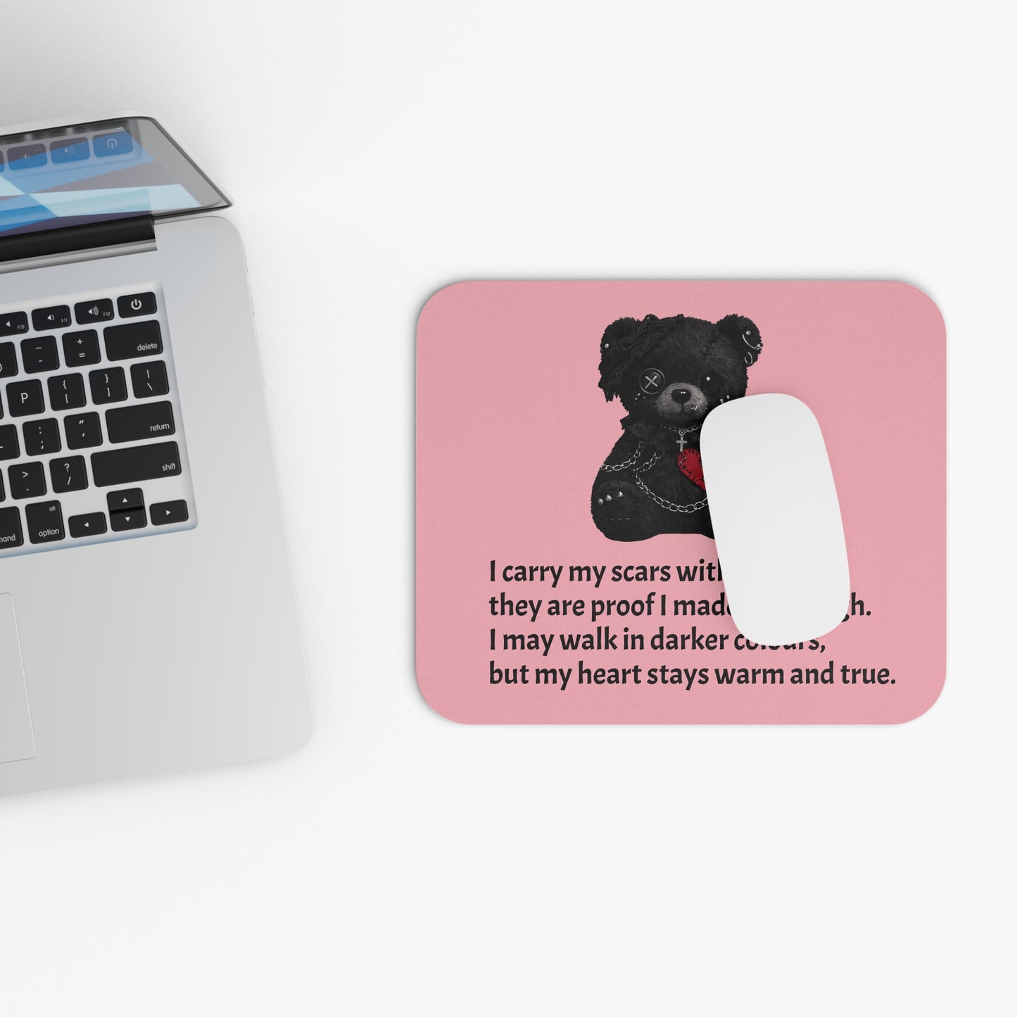 Gentle Darkness — A Mouse Pad for Gentle Strength Light Pink