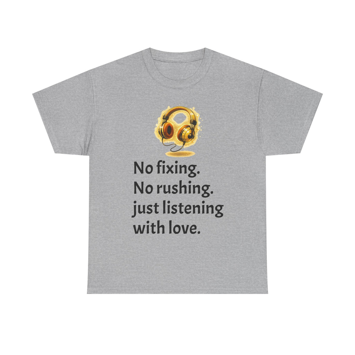 Listening With Love — Retro Headphone Glow Unisex Tee