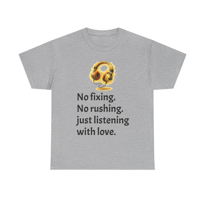 Listening With Love — Retro Headphone Glow Unisex Tee