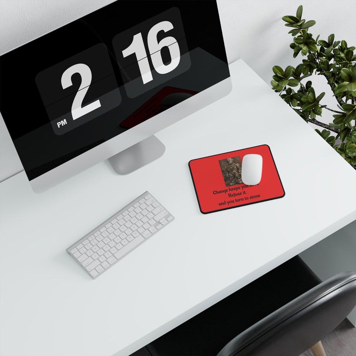 Change Keeps You Alive — Inspirational Mouse Pad Red